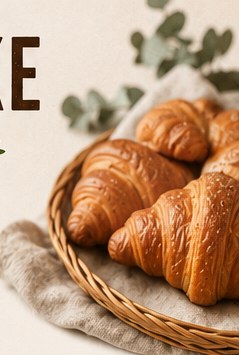 Freshly baked croissants